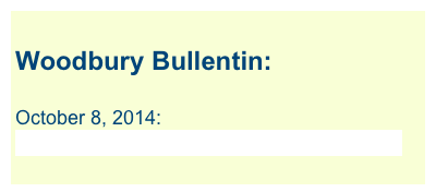  
Woodbury Bullentin:    
            
October 8, 2014: 
Etiquette on the menu for Valley Crossing students

